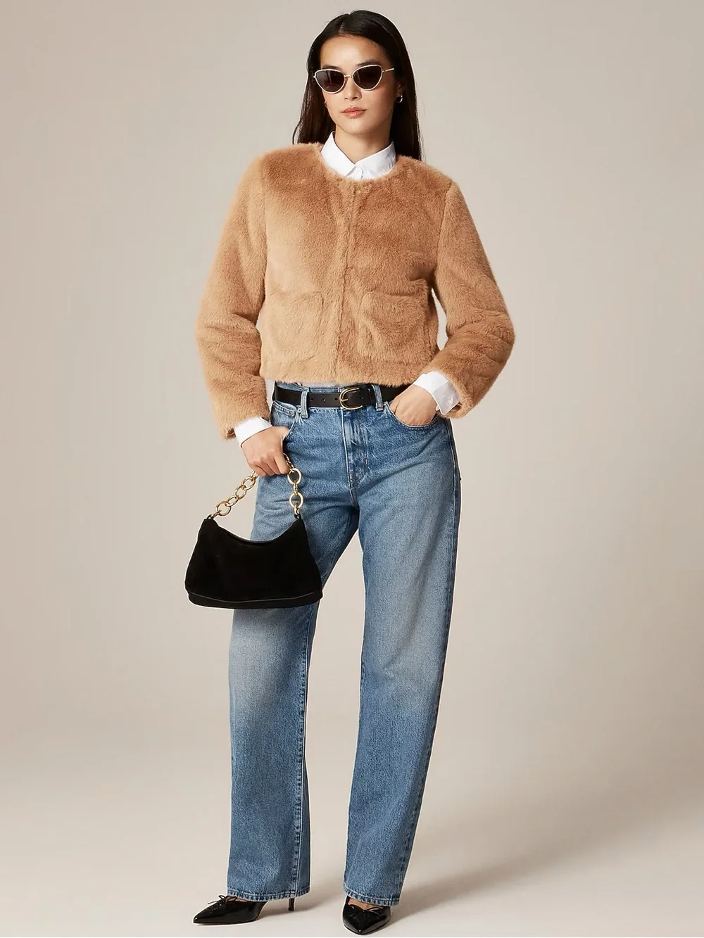 J Crew Faux Fur Lady Jacket NWT